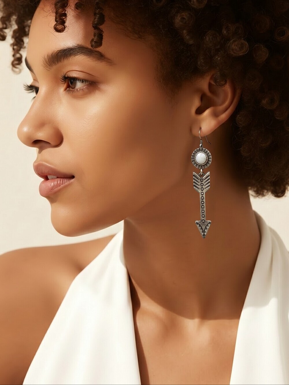 NWT Jade & Jasper for NADINE WEST Gold Arrow Earrings
